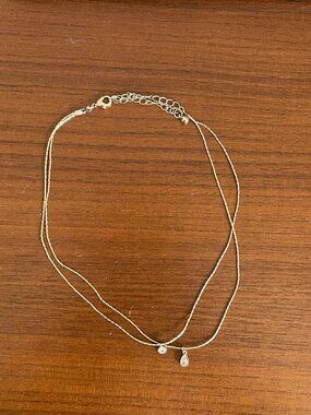 Gold Choker with double gem